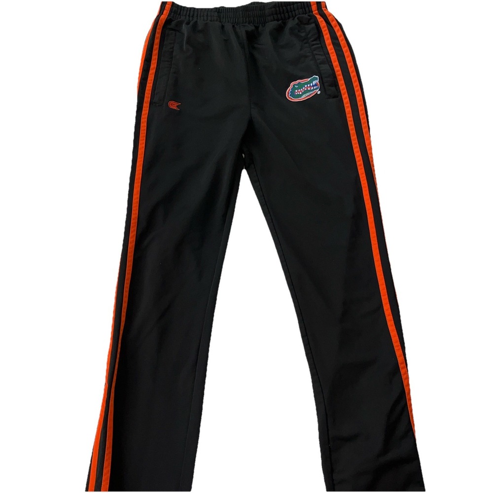 Colosseum Florida Gators Mens Track Pants Black Orange Striped Size S Zipper Leg